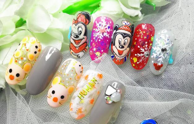 麗竹美甲學?！笆蟆毕抵黝}作品