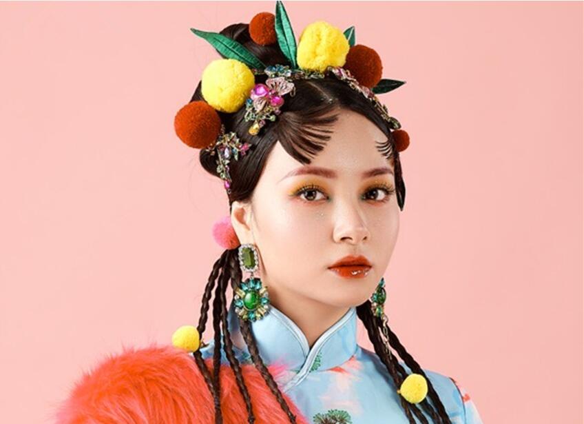 南寧化妝培訓學校作品：國潮風妝容造型