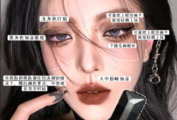 惡女反叛黑巧煙熏妝容，和廣西南寧彩妝學(xué)校學(xué)習(xí)吧