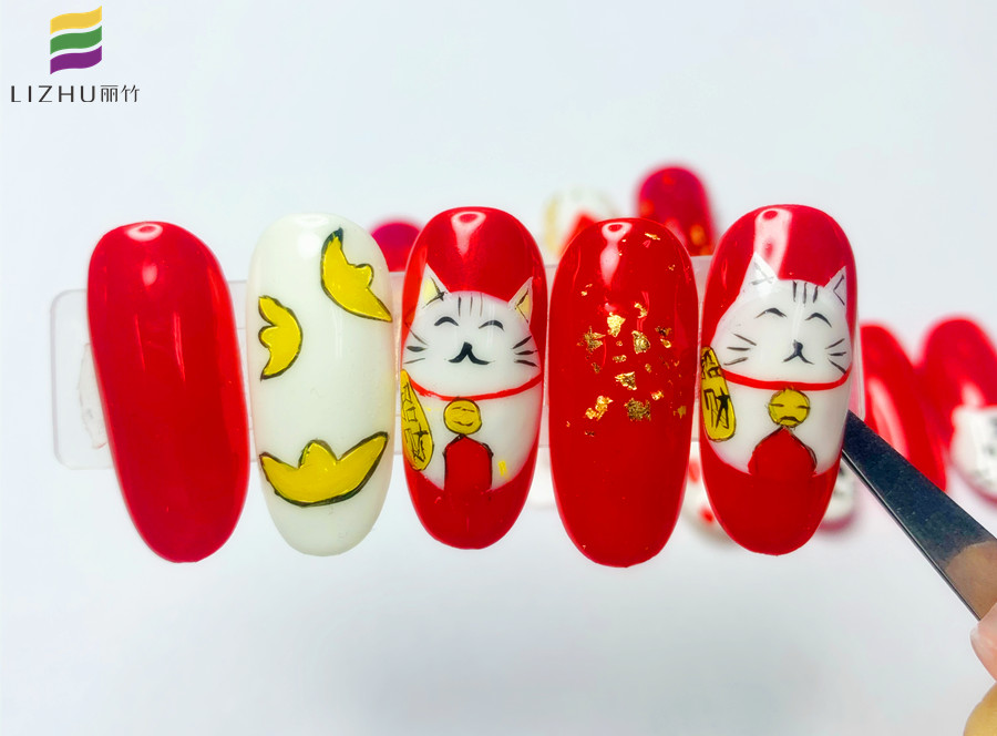 新年美甲，南寧專業(yè)美甲學(xué)校作品