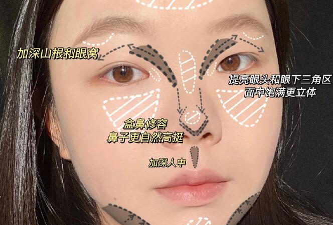 不同臉型修容教程，廣西彩妝師學(xué)習(xí)分享