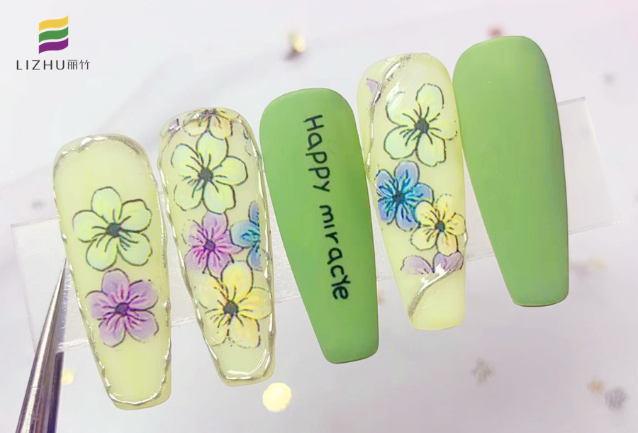 綠色系美甲推薦，廣西美甲網(wǎng)紅分享