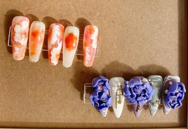 零基礎可以學美甲嗎？來看廣西美甲基礎班彩繪美甲作品