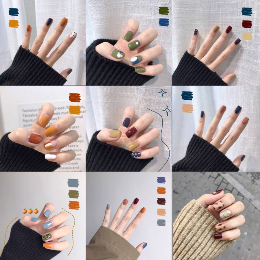 大地色美甲合輯，南寧美甲學(xué)校網(wǎng)紅熱情推薦