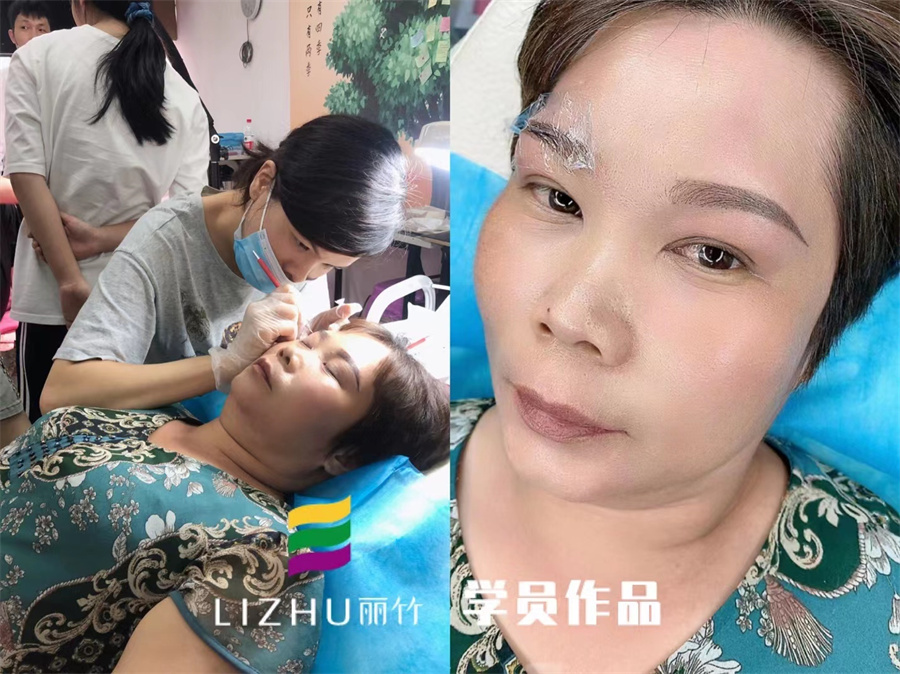 野生線條眉欣賞，南寧紋繡培訓(xùn)學(xué)校學(xué)員作品