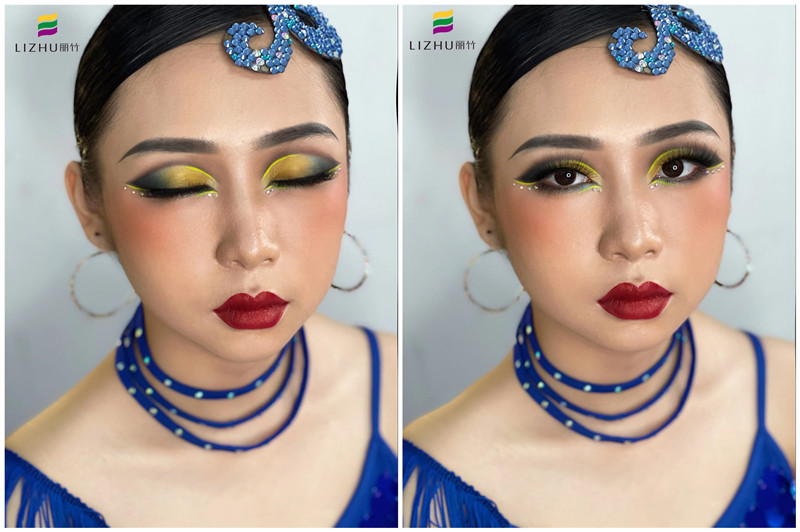 拉丁舞造型，南寧彩妝學(xué)校舞臺妝作品