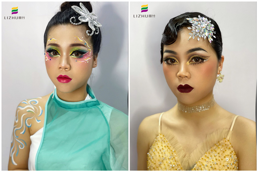 南寧化妝彩妝學(xué)校作品：拉丁舞造型、舞臺妝造型、國標(biāo)舞造型