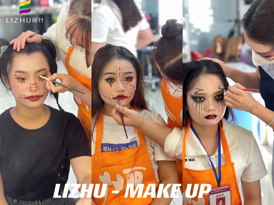 萬(wàn)圣節(jié)妝容，廣西化妝培訓(xùn)創(chuàng)意妝作品