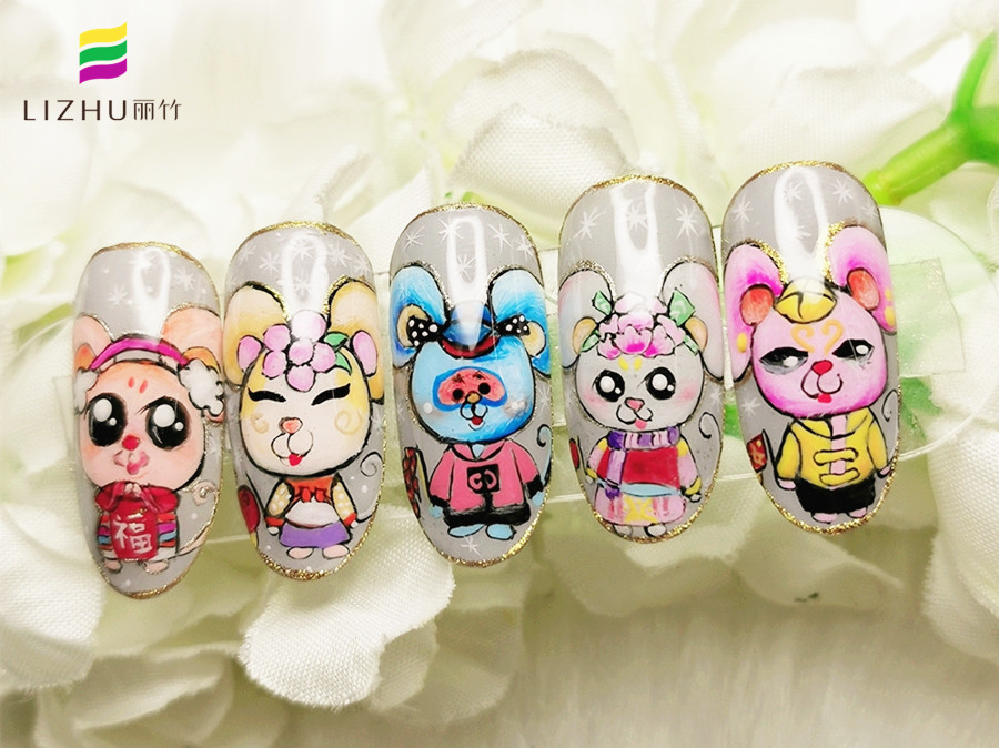 卡通美甲作品展實(shí)力，告訴你廣西美甲培訓(xùn)學(xué)校學(xué)多久？