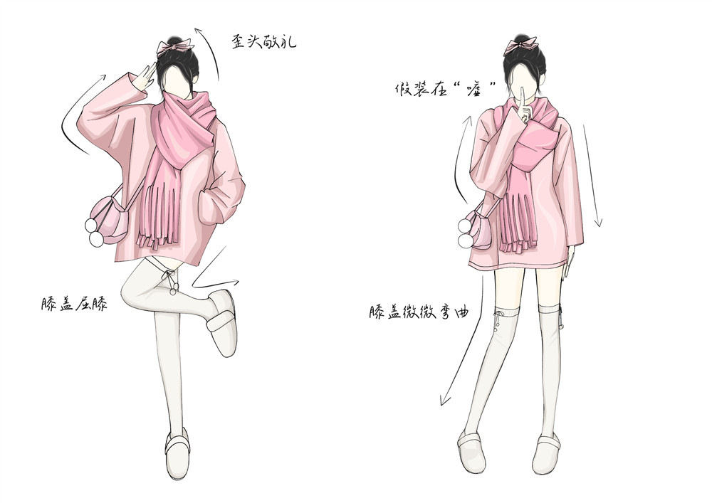 甜妹戶外拍照姿勢，廣西省彩妝造型培訓(xùn)教你