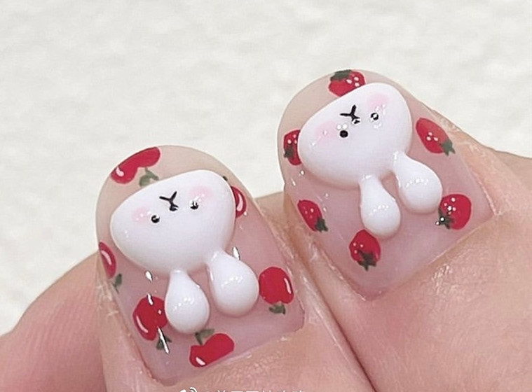 卡通立體美甲，學(xué)美甲到廣西麗竹學(xué)校