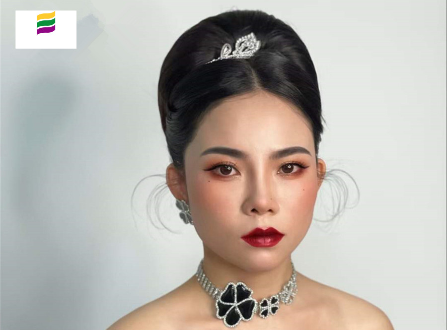 赫本新娘造型，廣西培訓(xùn)化妝寫真