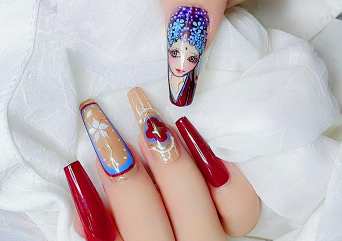 國風美甲，南寧美甲造型培訓班學員作品