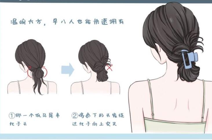 鯊魚夾發(fā)型教程，南寧扎發(fā)培訓(xùn)造型課