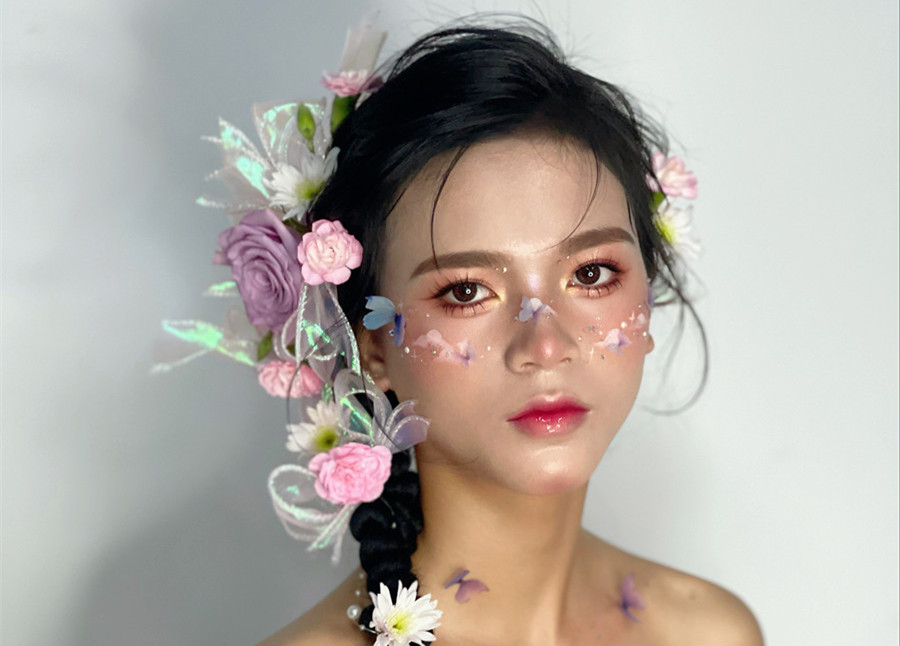 哈尼族造型，廣西影樓彩妝培訓作品欣賞