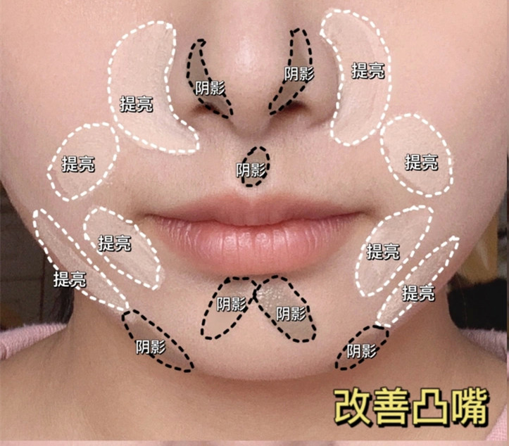 下巴修容教程，化妝新手修容課程講解