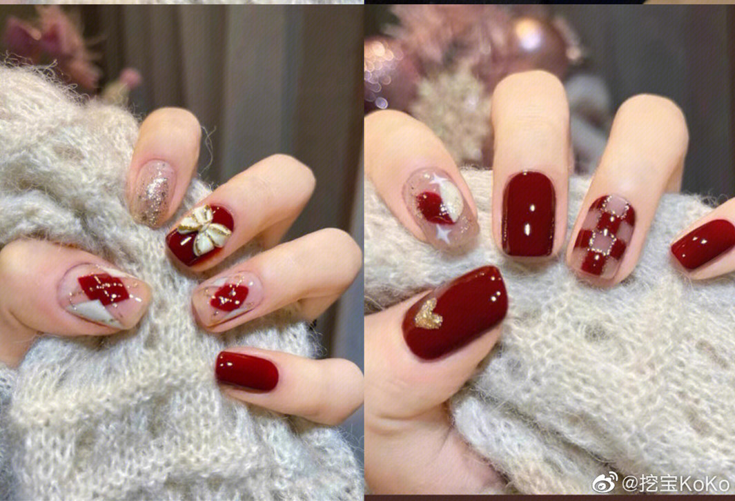 紅色美甲推薦，廣西學美甲手藝