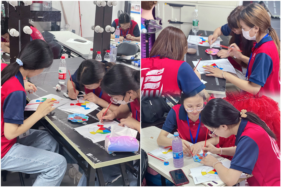 南寧化妝基礎(chǔ)教學(xué)：十二色環(huán)課堂練習(xí)