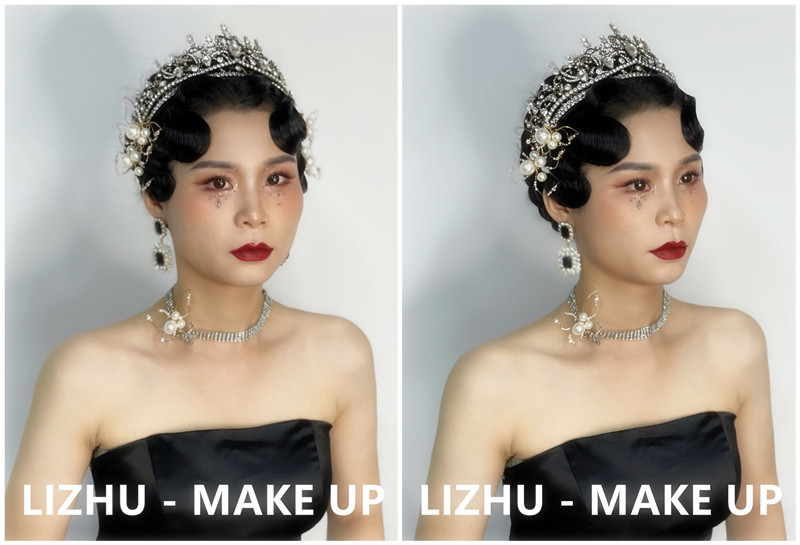 復(fù)古手推波造型，廣西新娘寫真培訓(xùn)