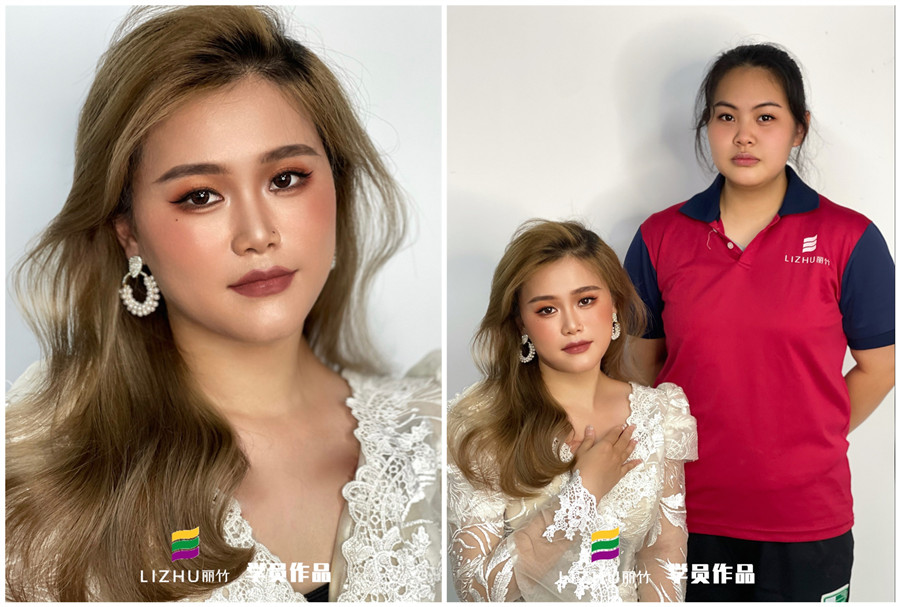 泰式披發(fā)造型，南寧化妝培訓(xùn)學(xué)員作品