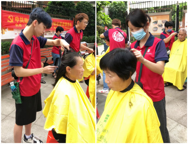 南寧小區(qū)公益美發(fā)，南寧美容美發(fā)學校進行時