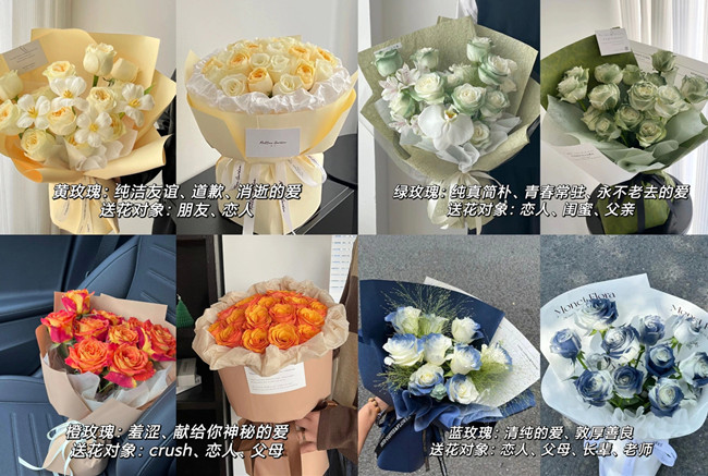不同顏色的玫瑰代表的寓意，南寧學(xué)花藝插花