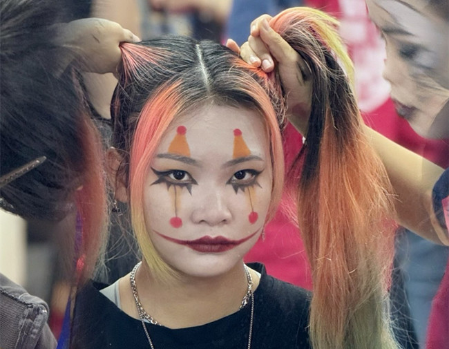 萬圣節(jié)妝容圖片，南寧化妝彩妝造型培訓(xùn)學(xué)校作品