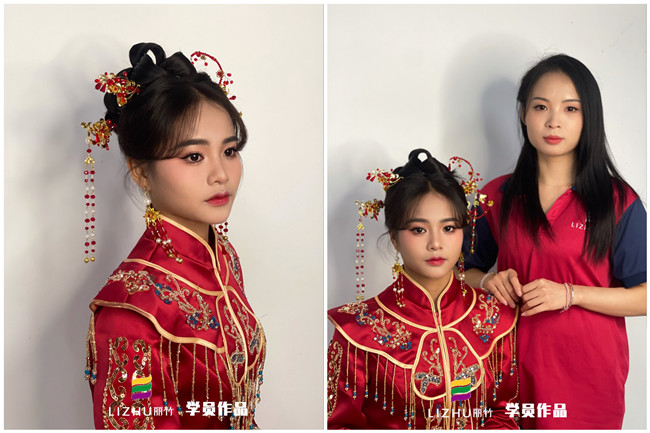 新中式新娘，實(shí)力演繹廣西學(xué)化妝去哪里？