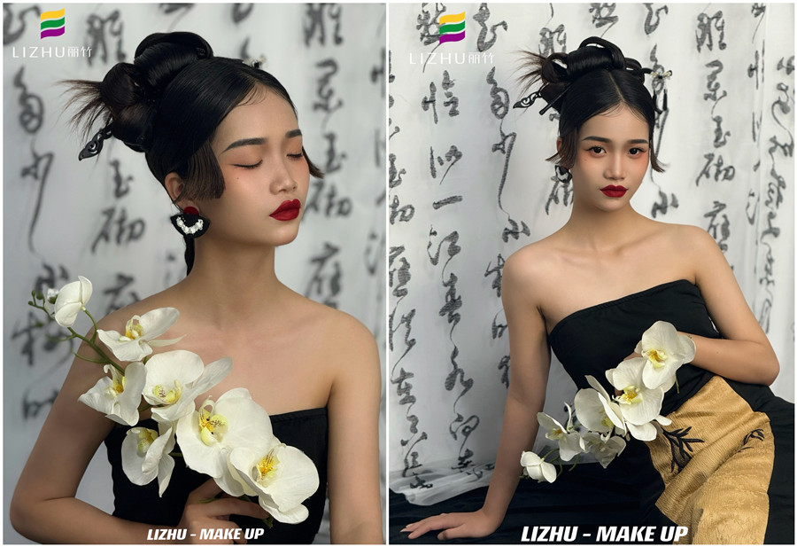 新中式國(guó)風(fēng)造型，南寧人物寫真化妝學(xué)校作品