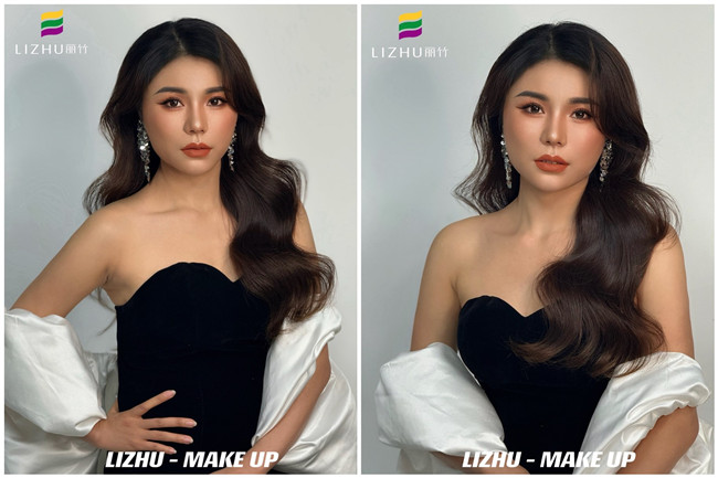 輕泰披發(fā)造型，廣西學(xué)化妝寫真拍攝作品