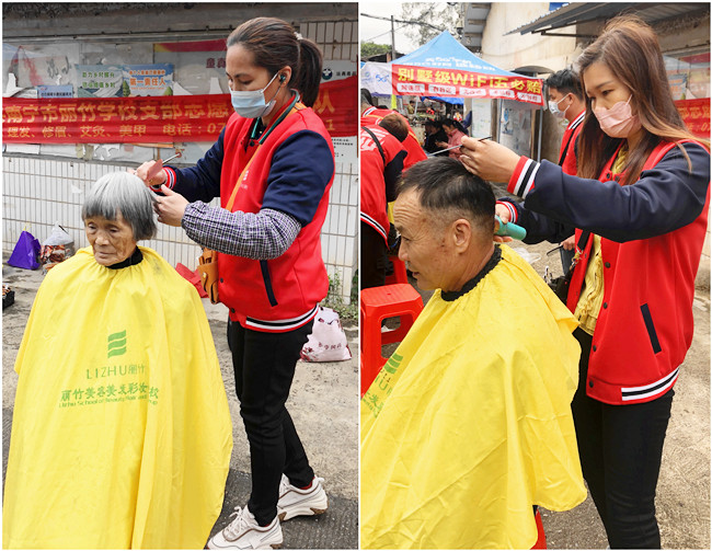 不懼寒冷！南寧美發(fā)職業(yè)技術(shù)學(xué)校志愿者進行外出實踐
