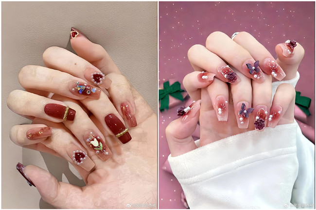 招財(cái)紅色美甲，南寧美甲教育專業(yè)推薦