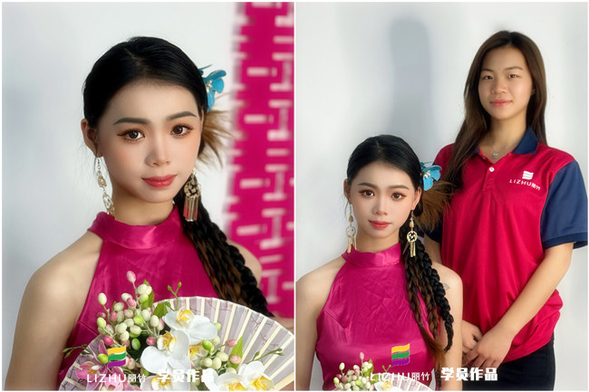 新中式晨袍造型，廣西學(xué)化妝高彩培訓(xùn)作品