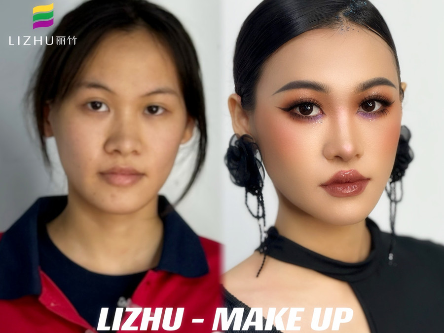 素人改造，南寧化妝培訓(xùn)學(xué)校課堂手法示范