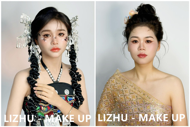 民族風(fēng)造型，廣西化妝形象學(xué)校作品