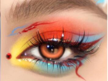 春夏彩色眼妝，南寧彩妝培訓(xùn)眼妝