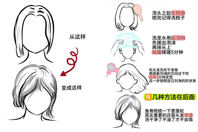 廣西燙發(fā)：如何讓八字劉海變蓬松？