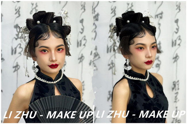 新國風(fēng)造型，南寧彩妝寫真造型學(xué)校作品