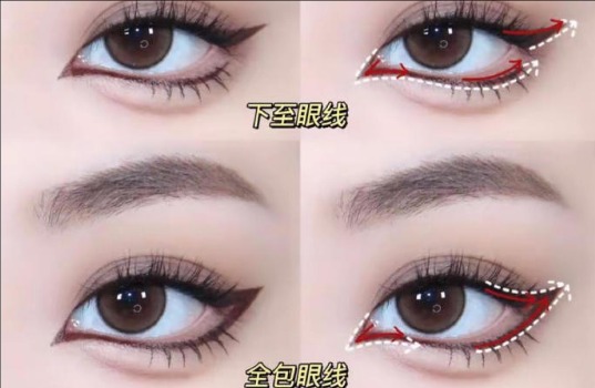 不同部位貓眼眼線教程，南寧化妝技術(shù)專業(yè)學(xué)校分享