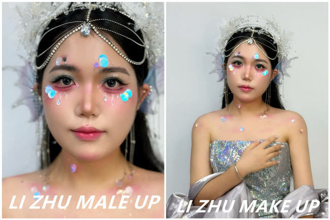 人魚精靈公主造型，南寧人物化妝培訓(xùn)