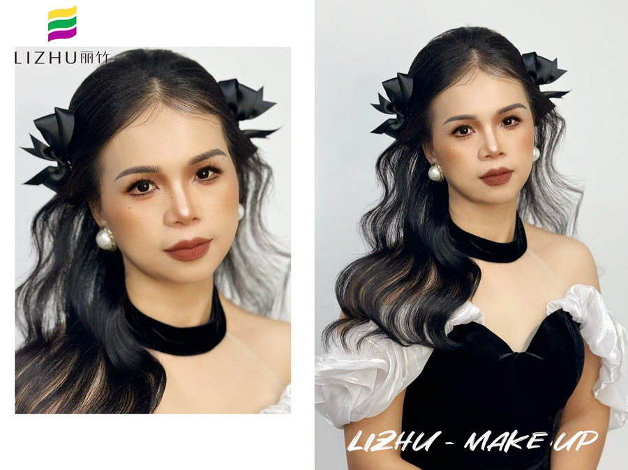 甜美輕泰造型，廣西造型寫真化妝課程作品