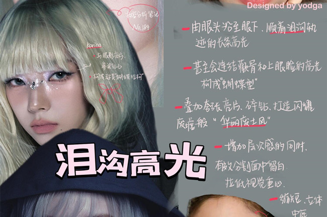 韓國(guó)蕞流行的高光打法教程，廣西彩妝美妝師分享