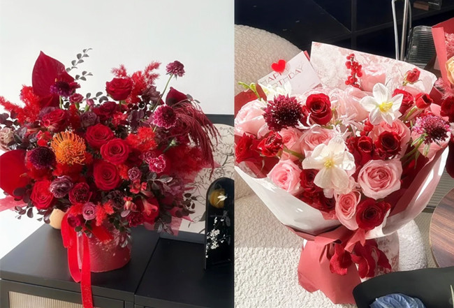 不落俗套新年紅色花束，南寧花藝師學校推薦