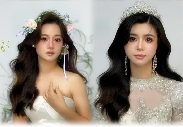 學(xué)員披發(fā)造型合集，廣西化妝彩妝培訓(xùn)進(jìn)修作品