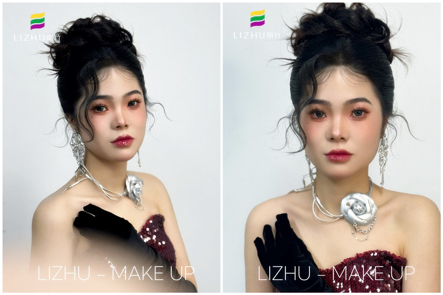  千金禮服造型，廣西學(xué)彩妝造型影樓作品