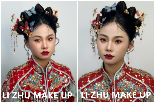 國風(fēng)秀禾造型，廣西影樓新娘寫真作品