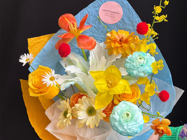 冰淇淋春日花束，南寧花藝插花鮮花學(xué)校浪漫分享