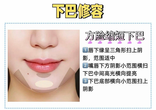 南寧化妝師：不同下巴如何修容？