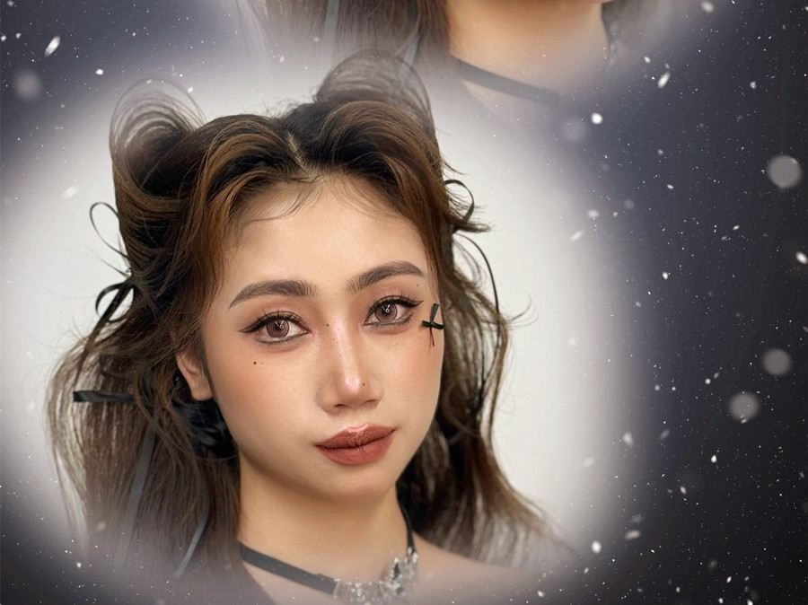 復(fù)古貓耳造型，廣西彩妝培訓(xùn)推薦