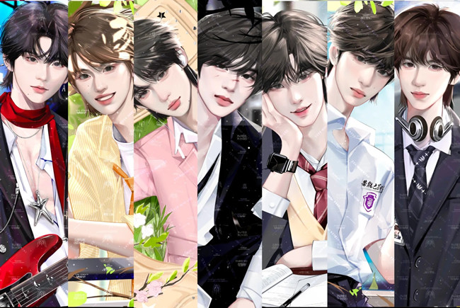 時(shí)代少年團(tuán)漫畫美甲，廣西美甲師網(wǎng)紅推薦